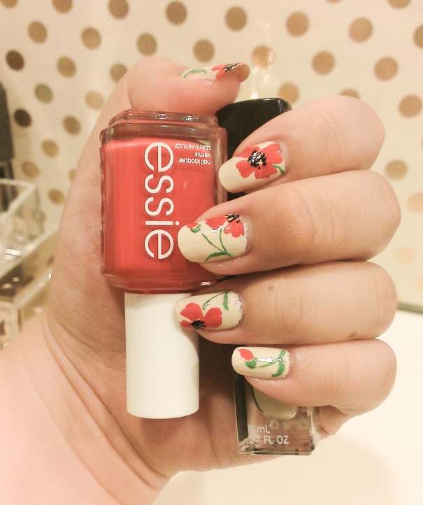 Left hand with Essie Fifth Avenue and Julep Alexandra